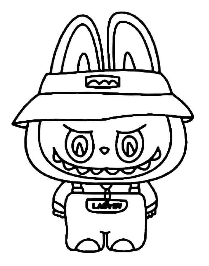 Desenho de Labubu para imprimir