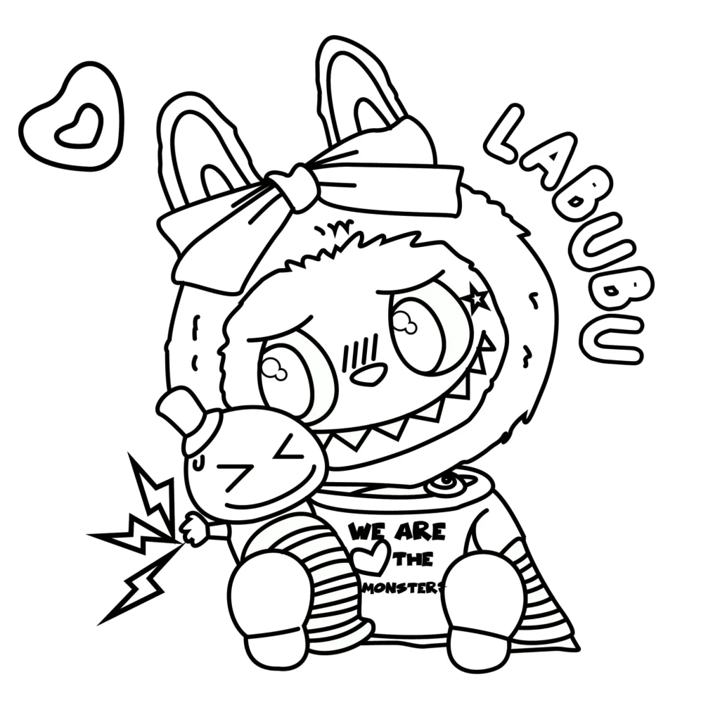 Desenho de Labubu para imprimir
