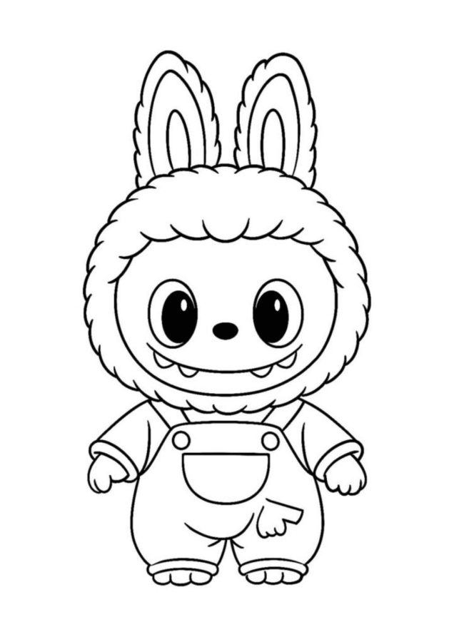 Desenho de Labubu para imprimir