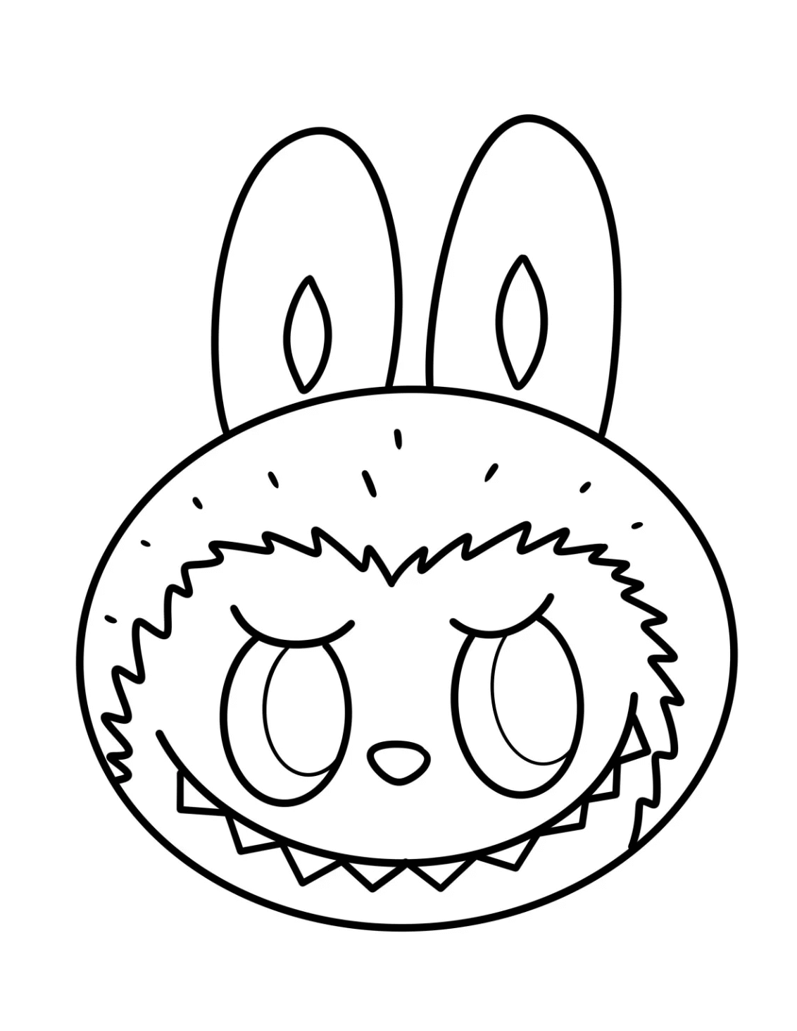 Desenho de Labubu para imprimir