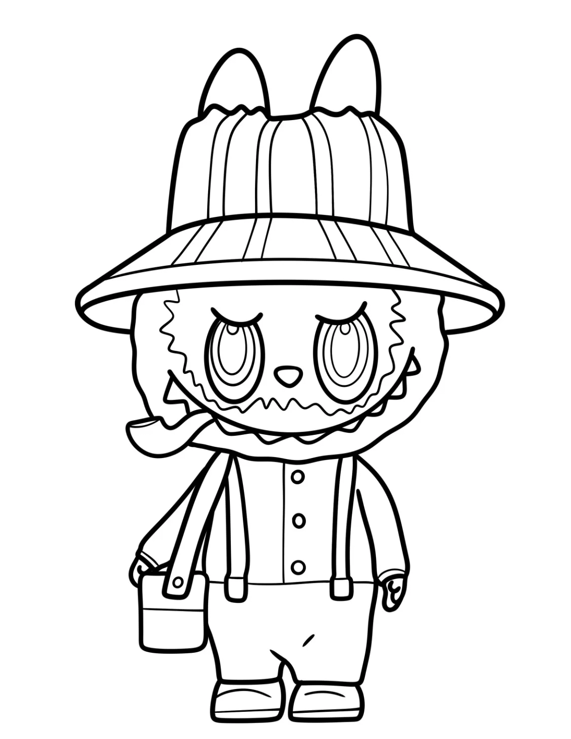 Desenho de Labubu para imprimir