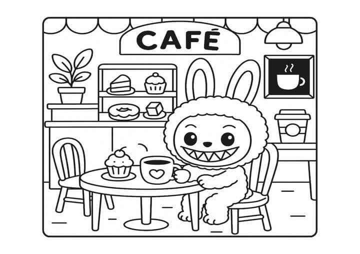 Desenho de Labubu para imprimir