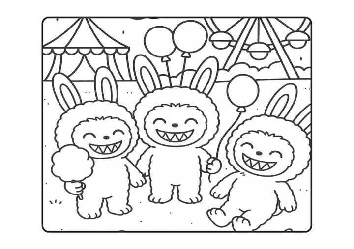 Desenho de Labubu para imprimir