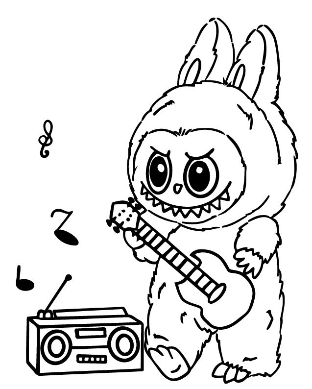 Desenho de Labubu para imprimir