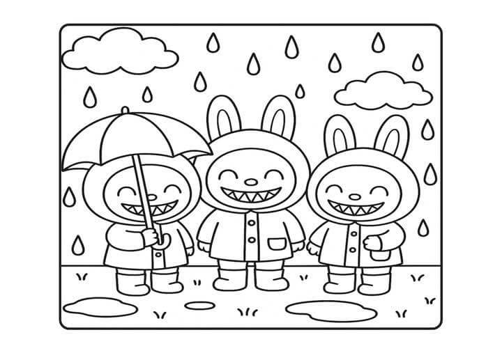 Desenho de Labubu para imprimir