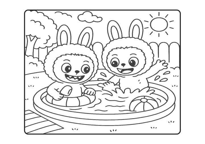 Desenho de Labubu para imprimir
