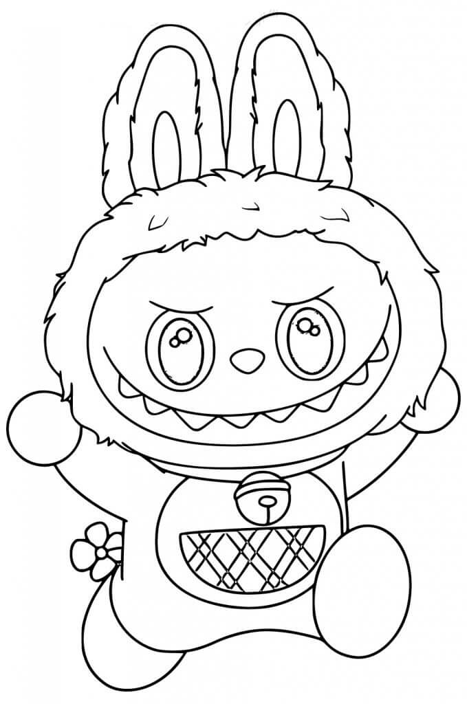 Desenho de Labubu para imprimir