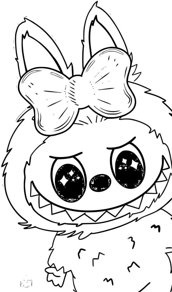 Desenho de Labubu para imprimir