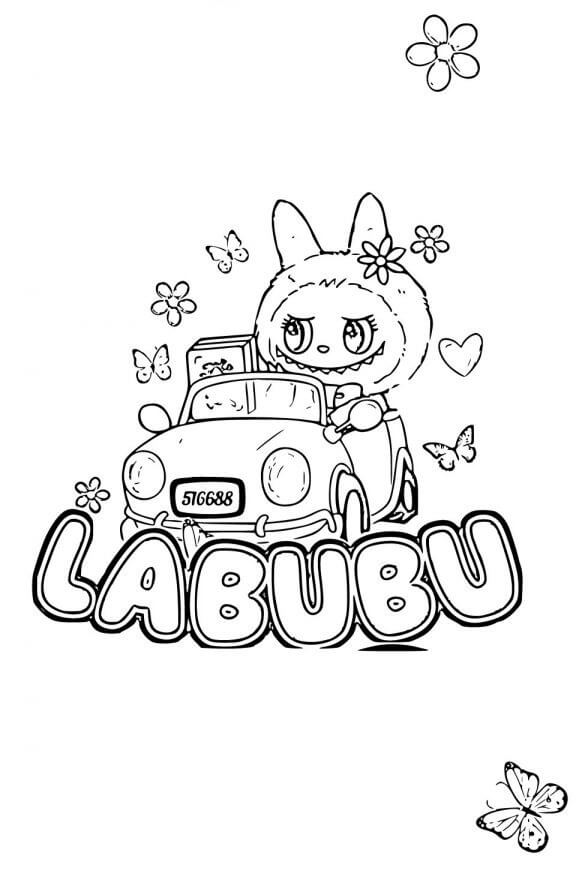 Desenho de Labubu para imprimir