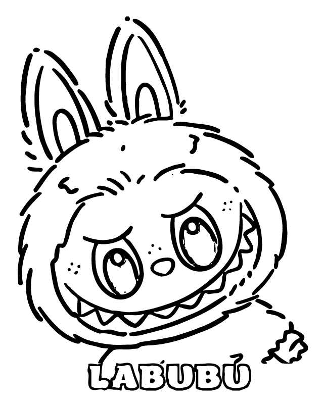 Desenho de Labubu para imprimir