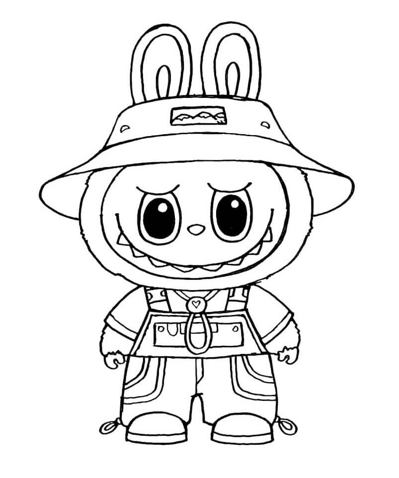 Desenho de Labubu para imprimir