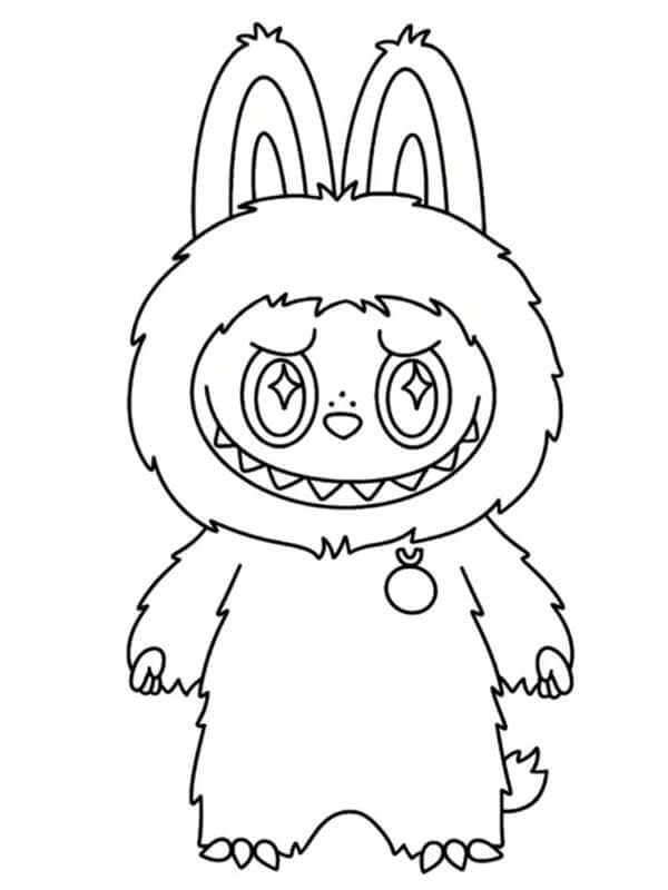 Desenho de Labubu para imprimir