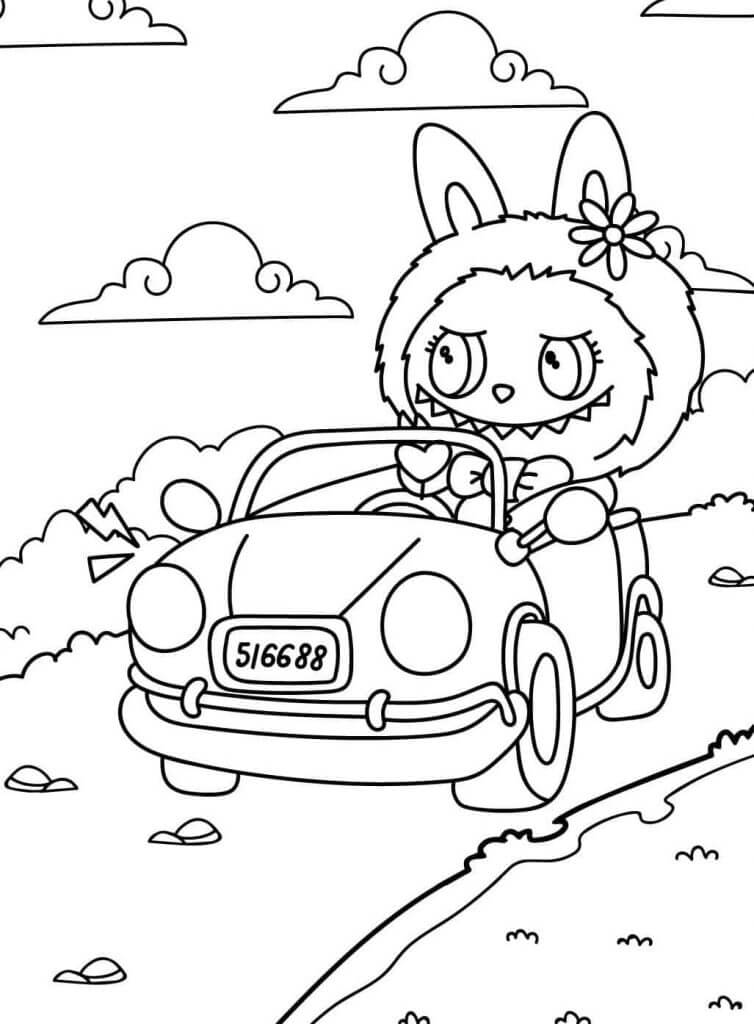 Desenho de Labubu para imprimir