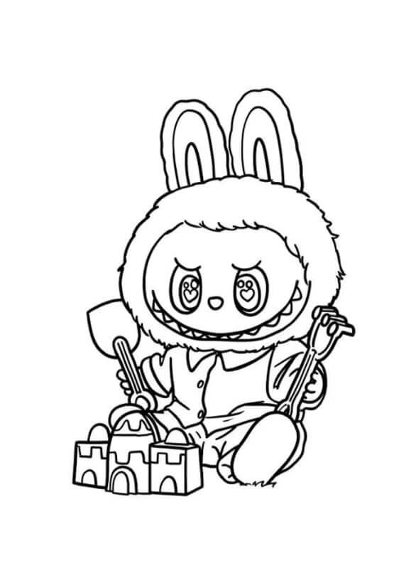 Desenho de Labubu para imprimir