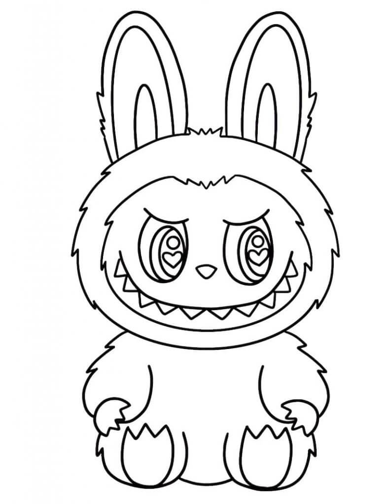 Desenho de Labubu para imprimir