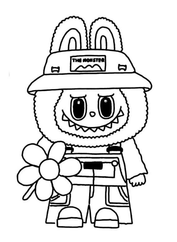 Desenho de Labubu para imprimir