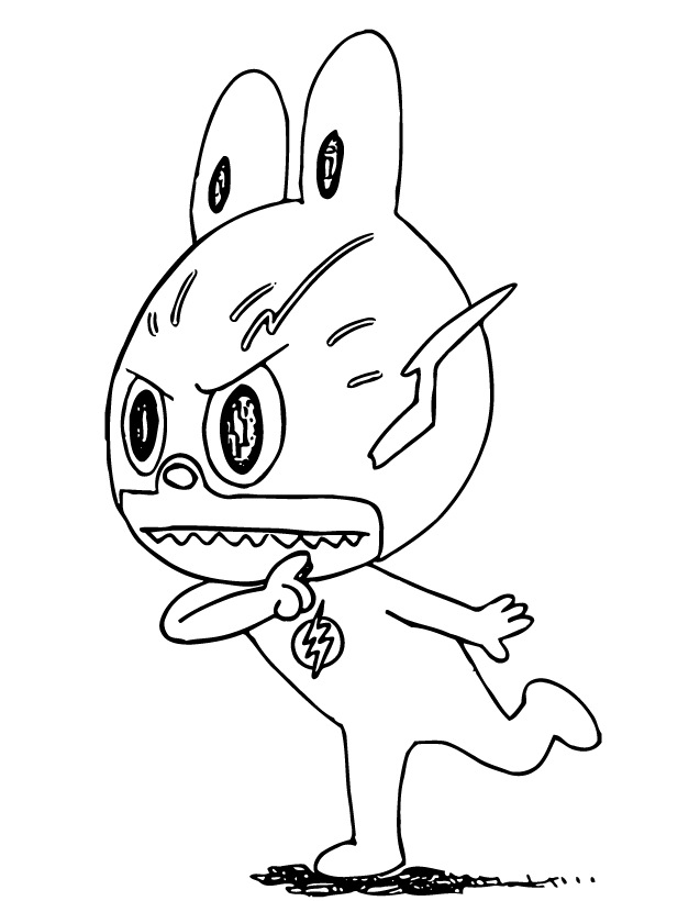 Desenho de Labubu para imprimir