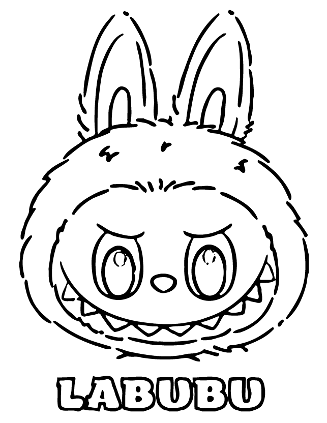 Desenho de Labubu para imprimir