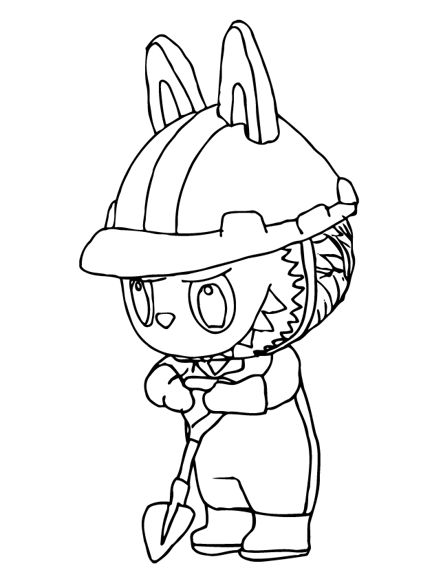Desenho de Labubu para imprimir