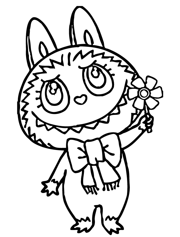 Desenho de Labubu para imprimir
