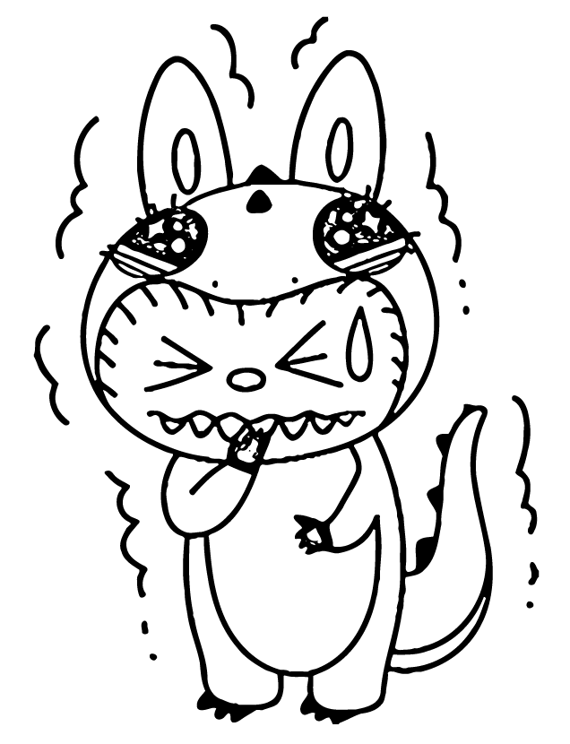 Desenho de Labubu para imprimir