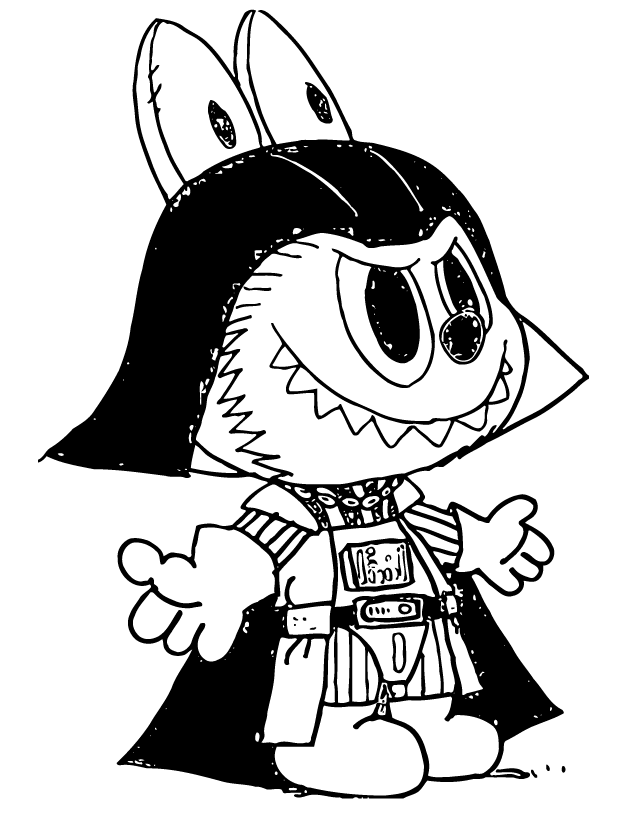 Desenho de Labubu para imprimir