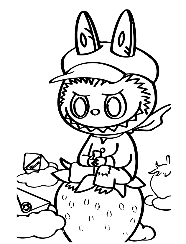 Desenho de Labubu para imprimir