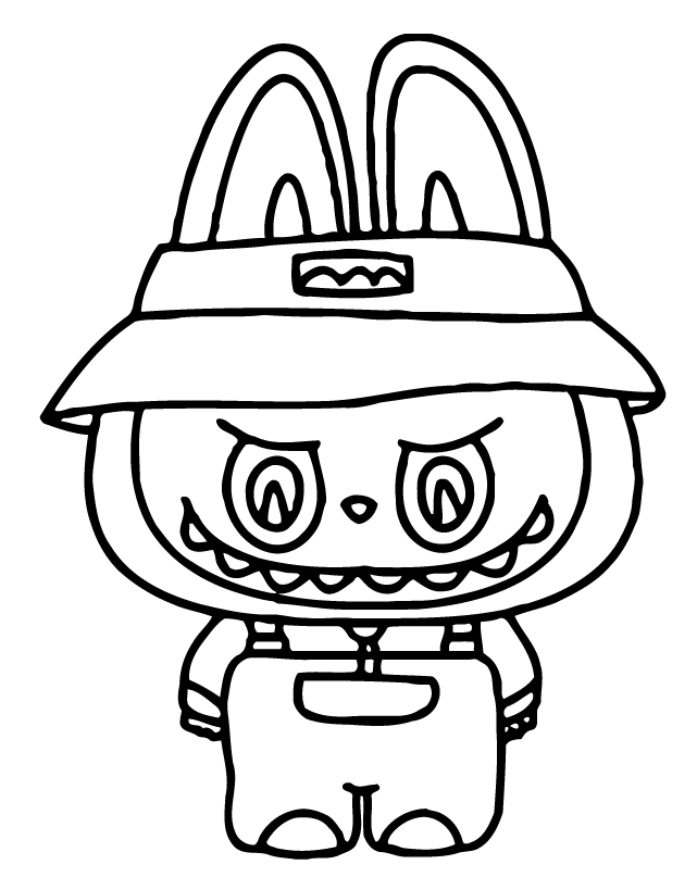 Desenho de Labubu para imprimir