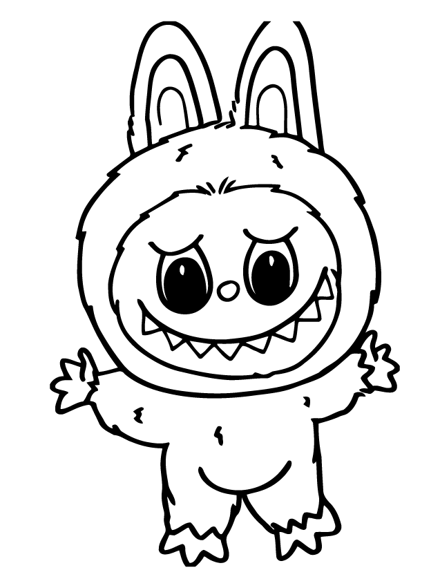 Desenho de Labubu para imprimir