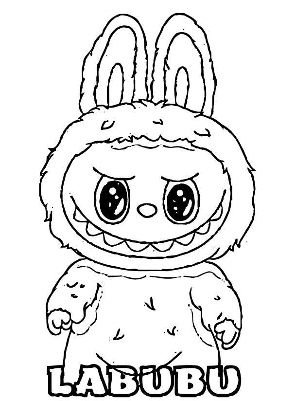 Desenho de Labubu para imprimir