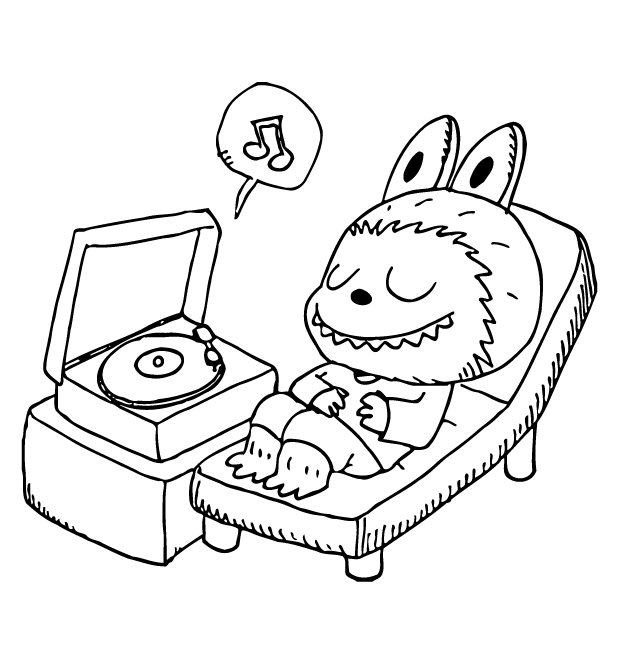 Desenho de Labubu para imprimir