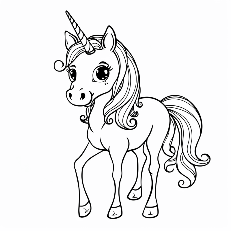 Desenho de Unicórnios para imprimir