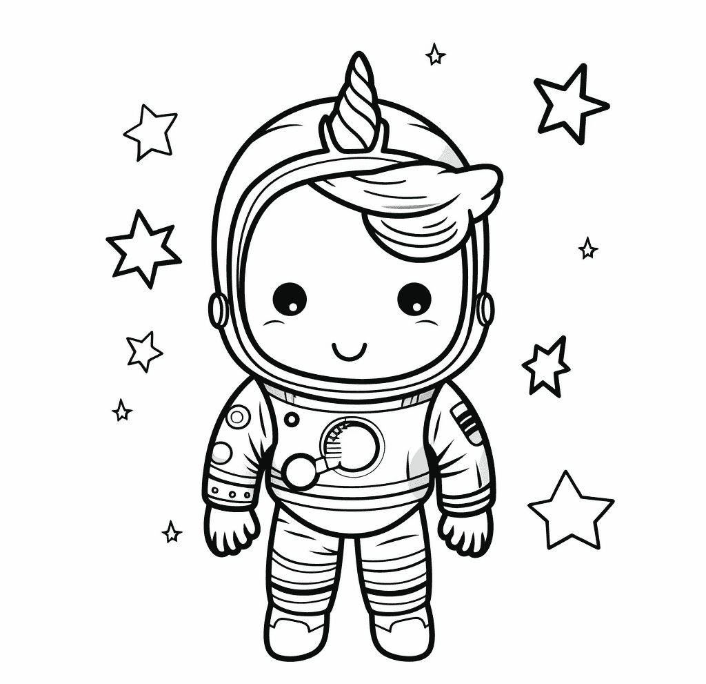 Desenho de Unicórnios para imprimir