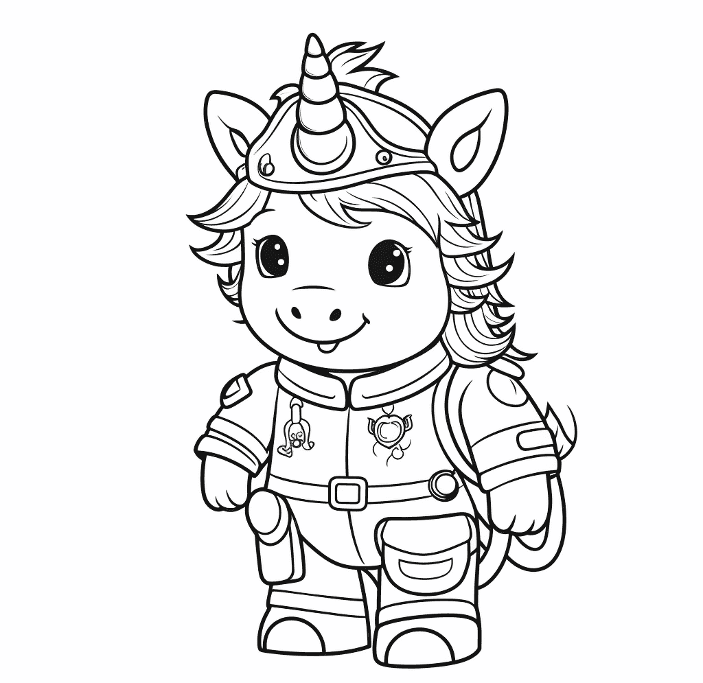 Desenho de Unicórnios para imprimir
