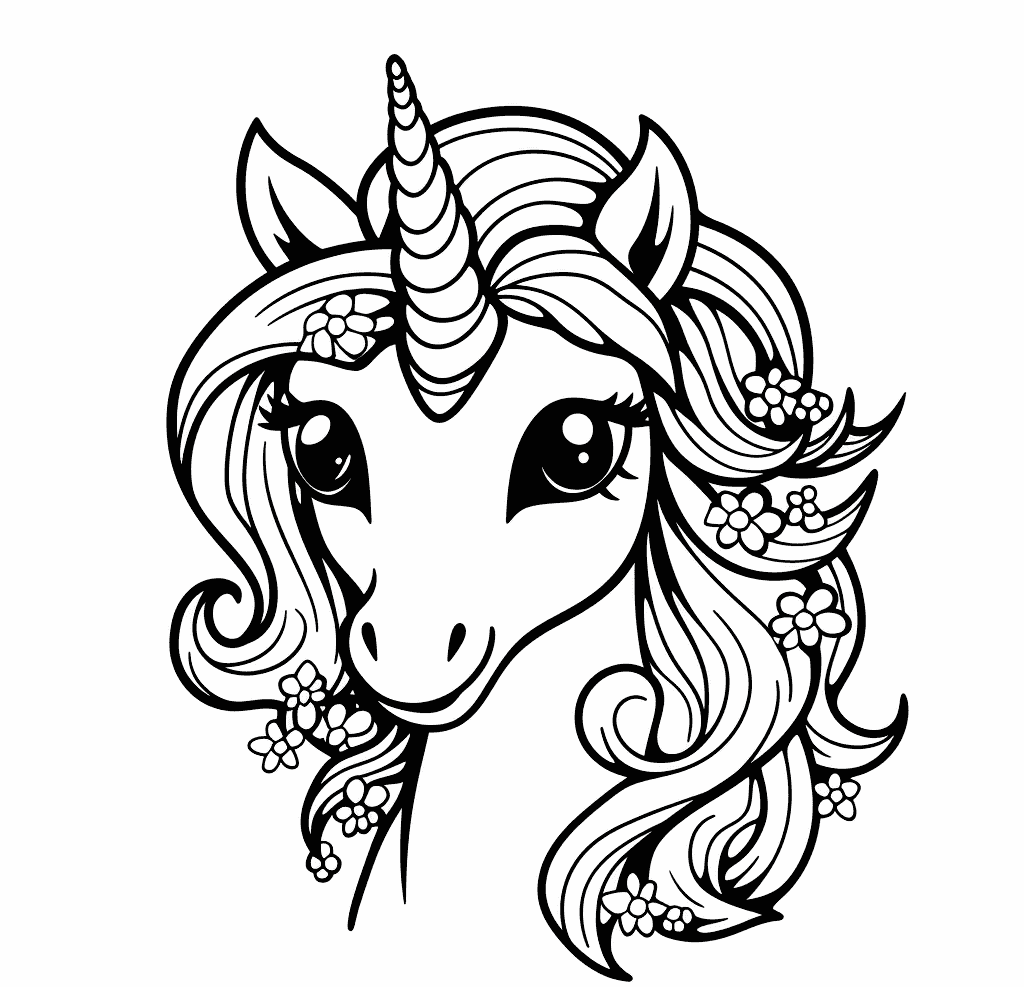 Desenho de Unicórnios para imprimir