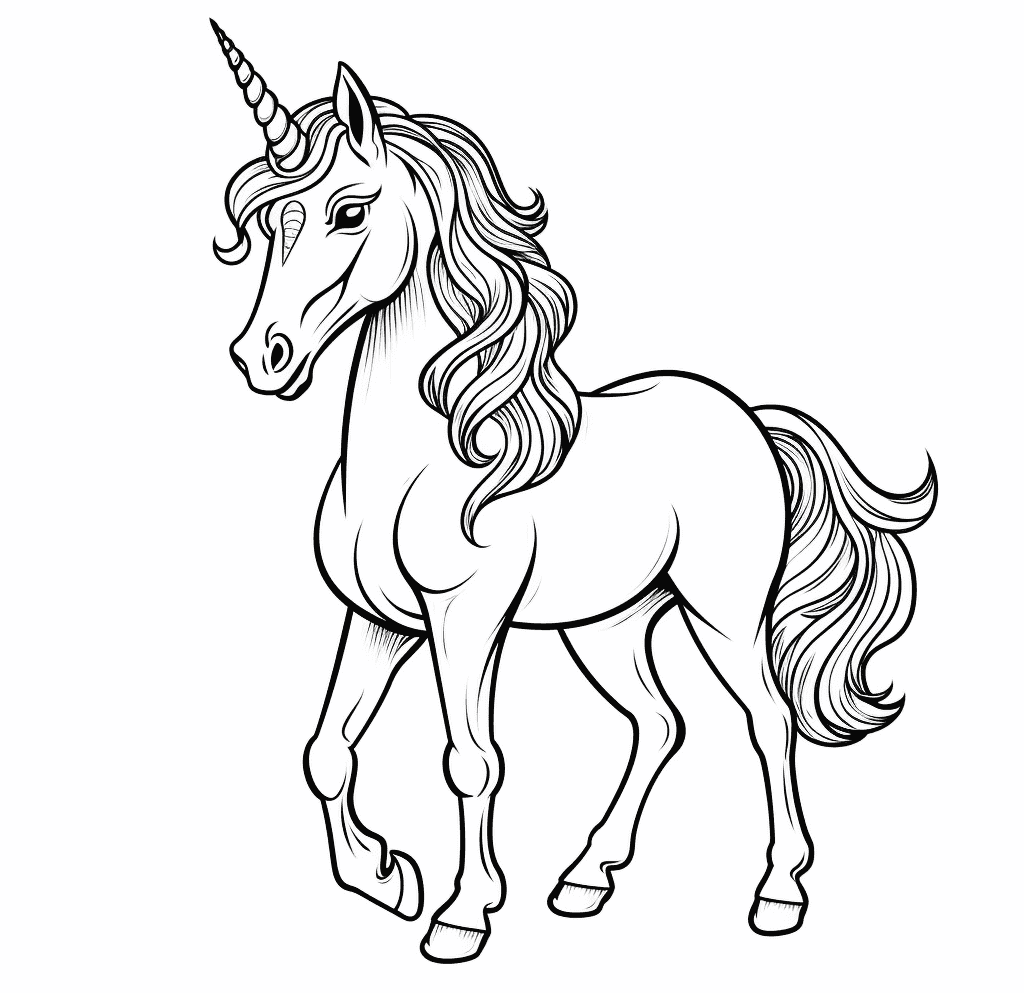 Desenho de Unicórnios para imprimir
