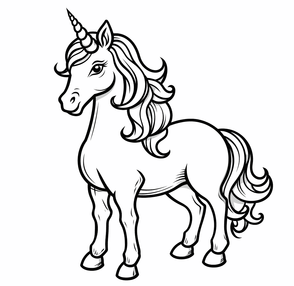 Desenho de Unicórnios para imprimir