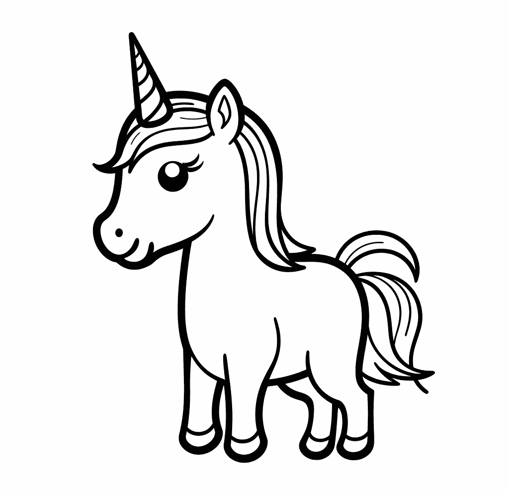 Desenho de Unicórnios para imprimir