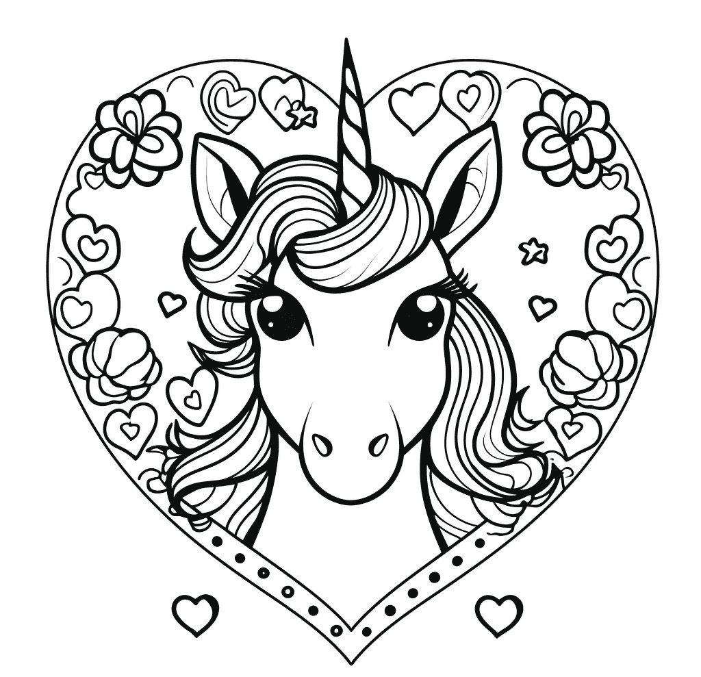 Desenho de Unicórnios para imprimir