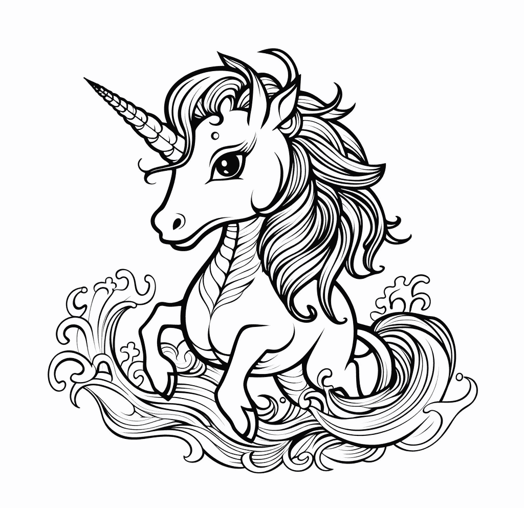 Desenho de Unicórnios para imprimir