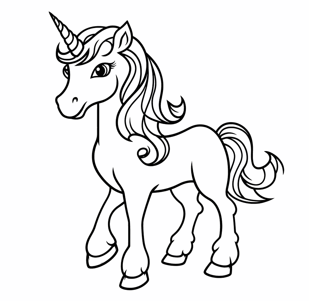 Desenho de Unicórnios para imprimir