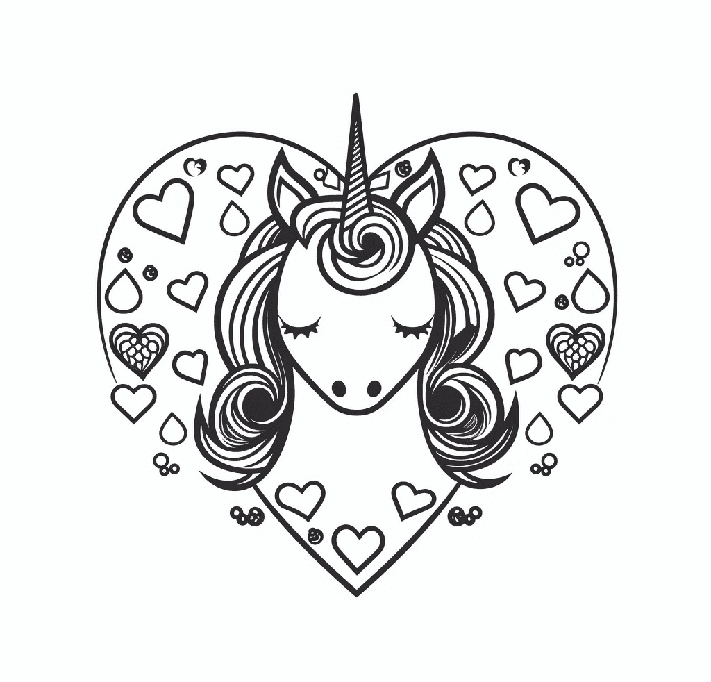 Desenho de Unicórnios para imprimir