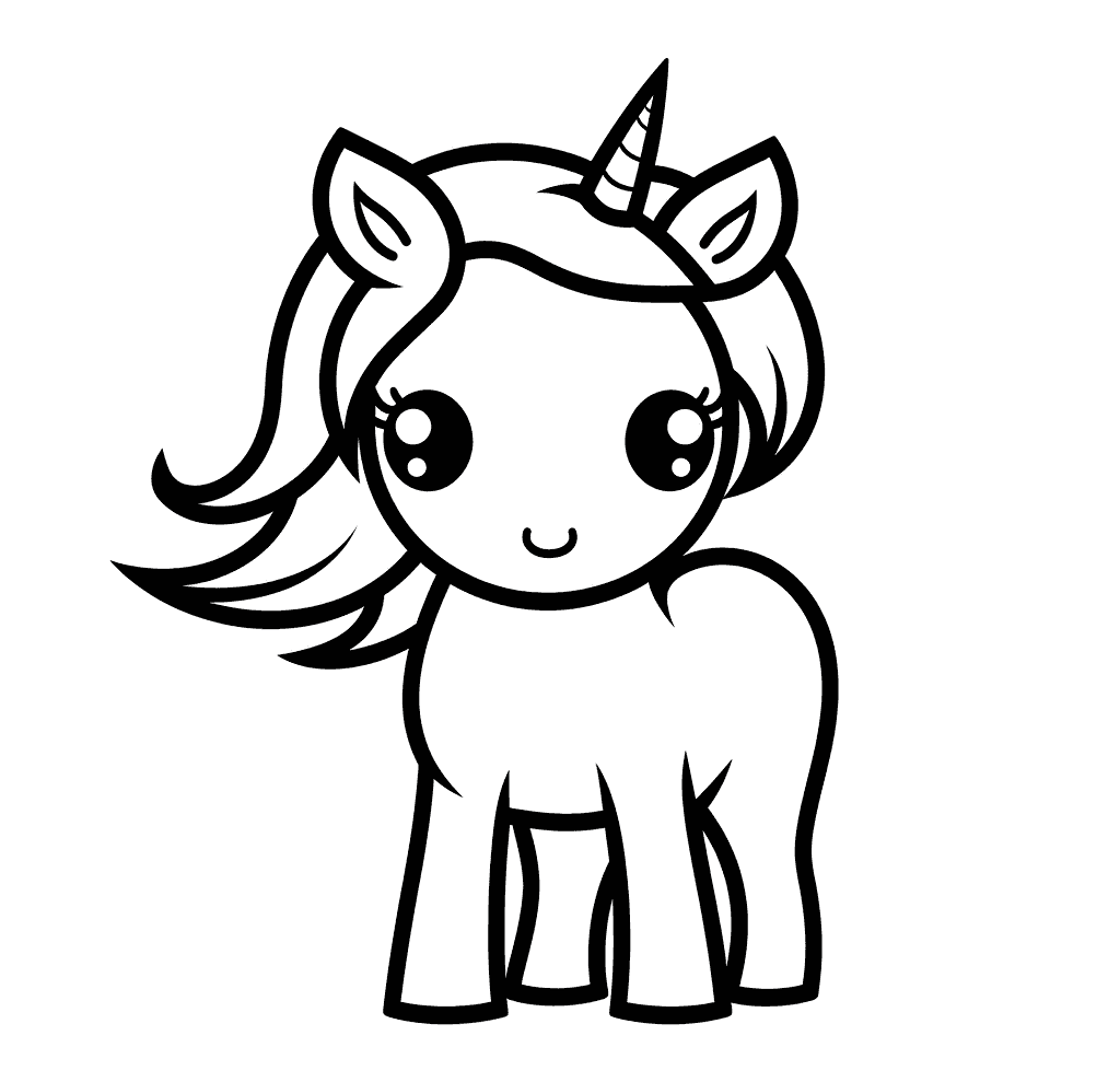 Desenho de Unicórnios para imprimir