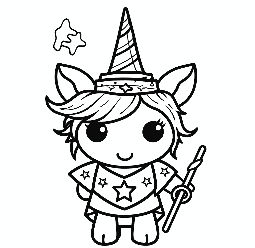 Desenho de Unicórnios para imprimir