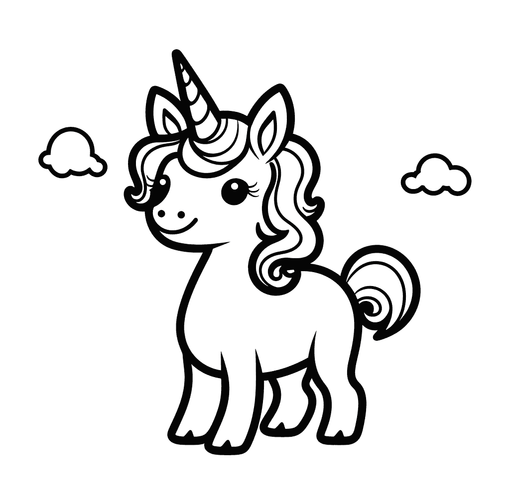 Desenho de Unicórnios para imprimir