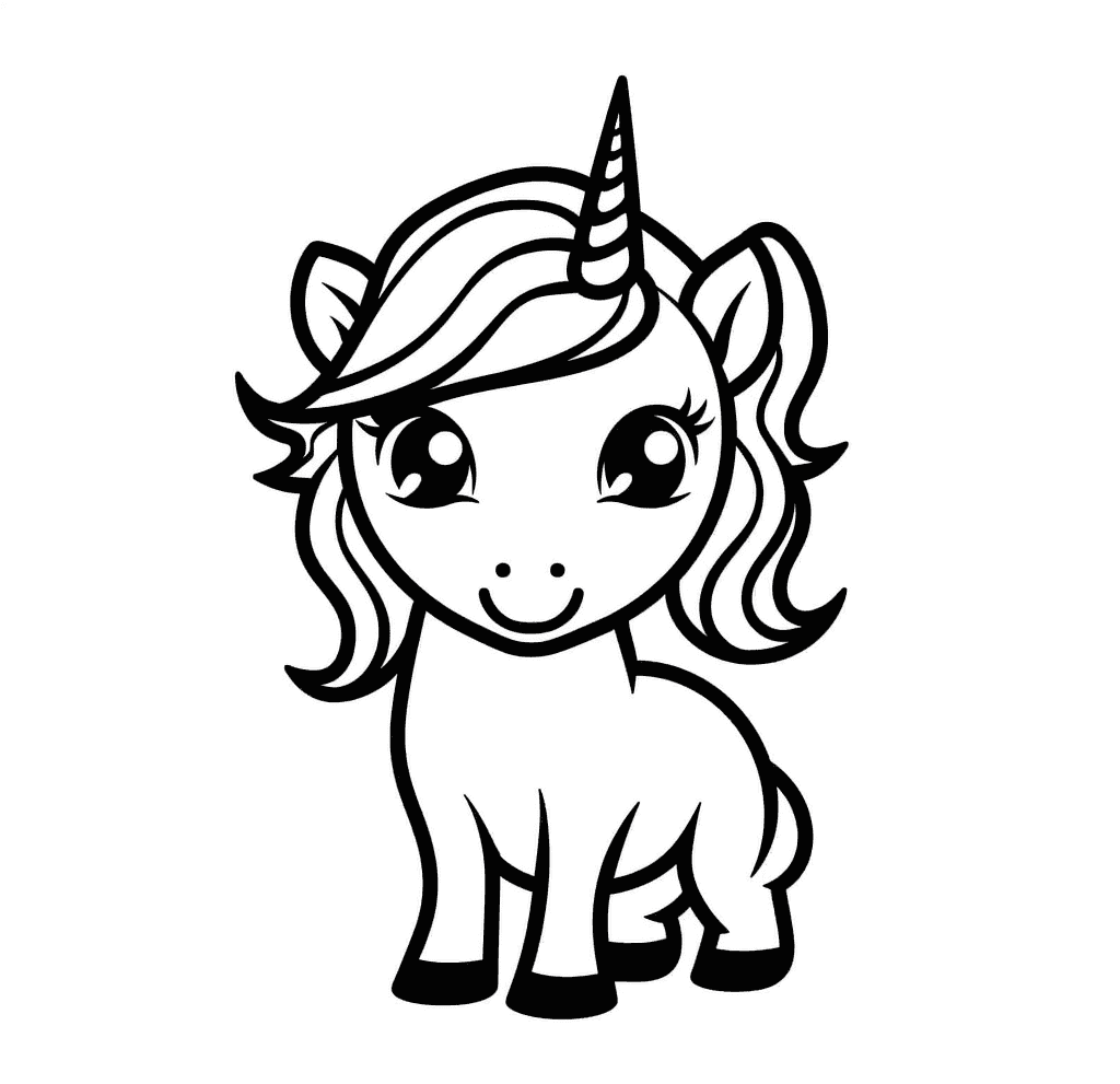 Desenho de Unicórnios para imprimir