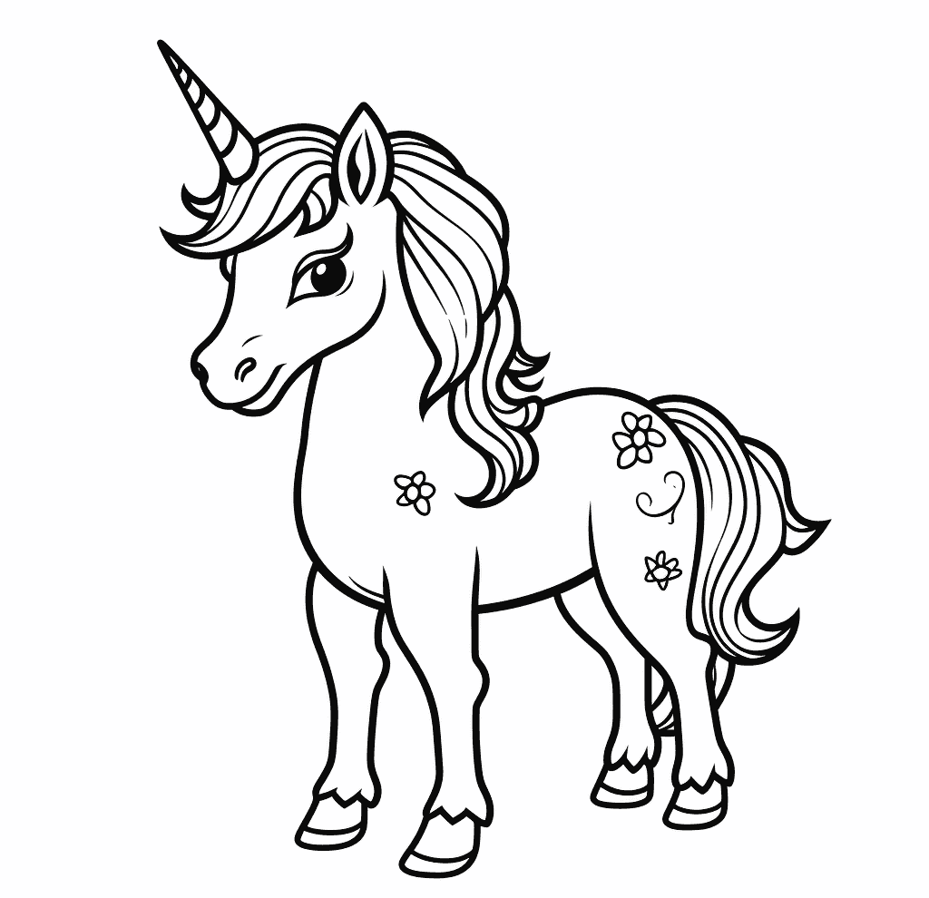 Desenho de Unicórnios para imprimir