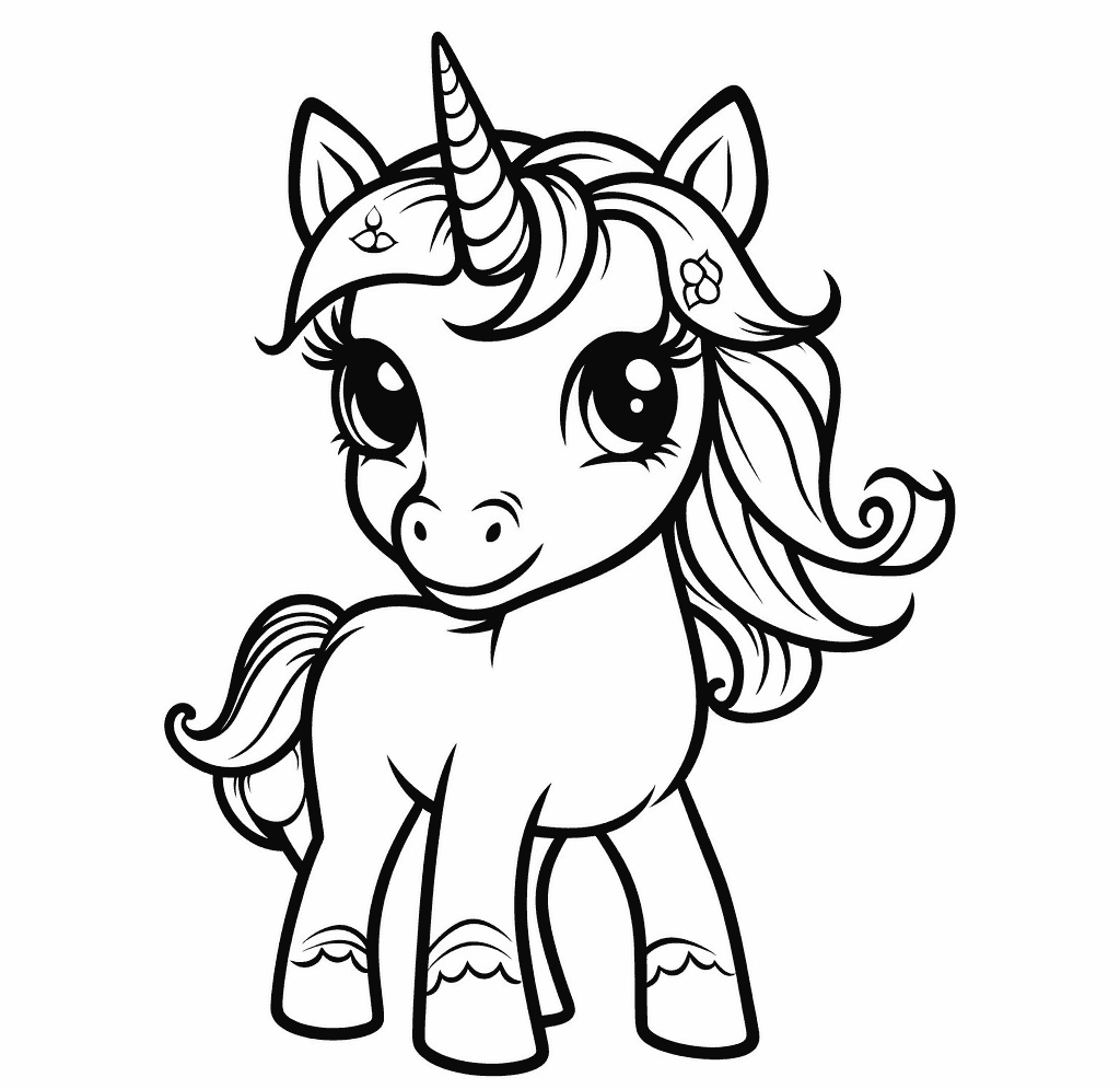 Desenho de Unicórnios para imprimir