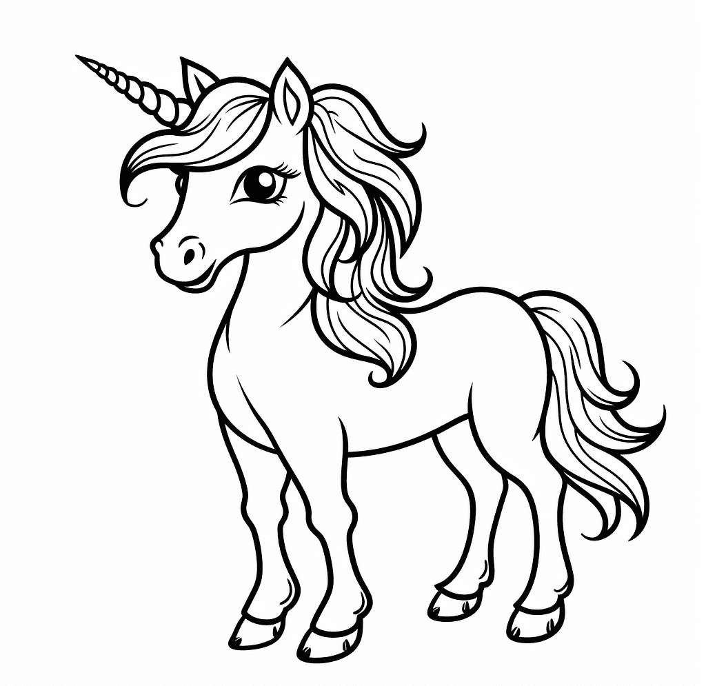 Desenho de Unicórnios para imprimir