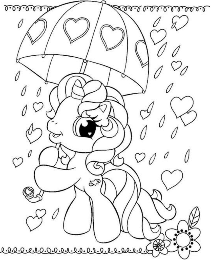 Desenho de Unicórnios para imprimir